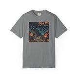 Giant Neon Cat Rampage T-Shirt | Retro City Kaiju Artwork