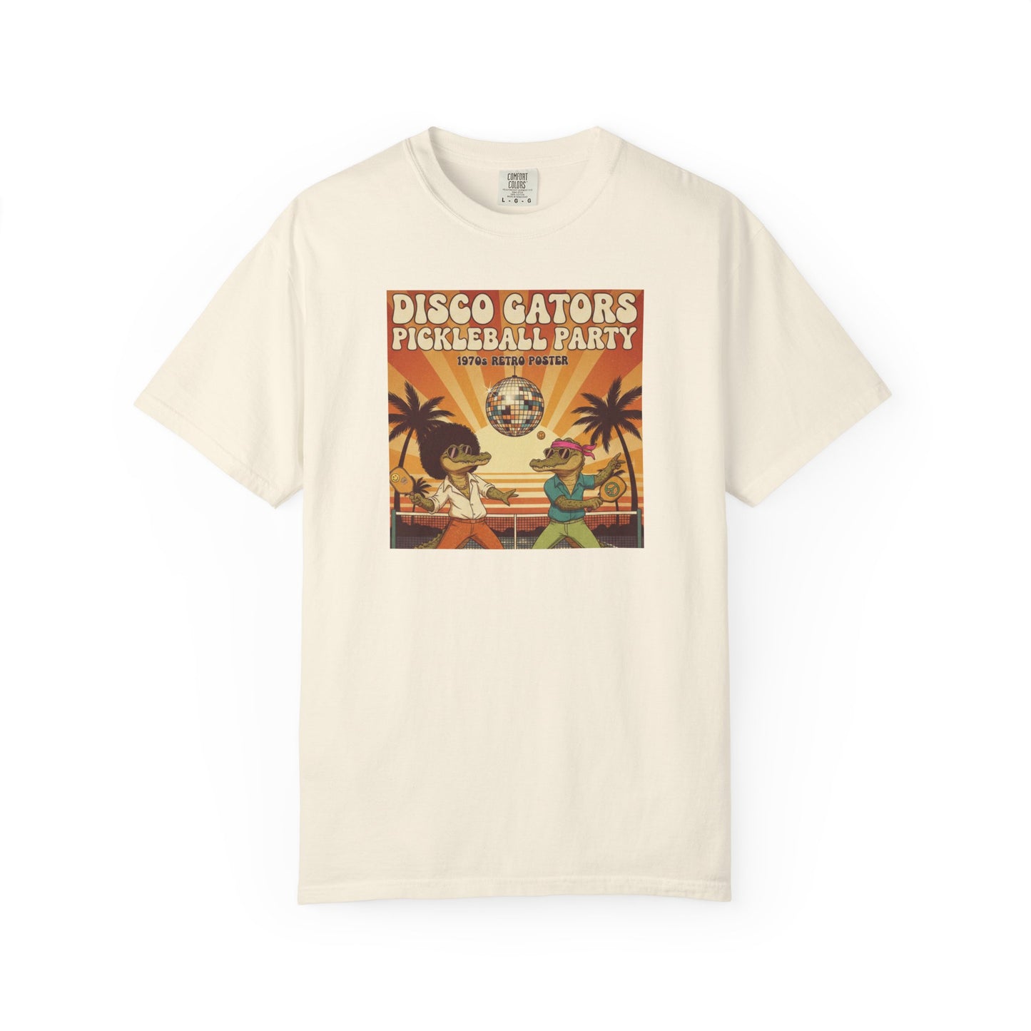 Disco Gators Pickleball Party T-shirt | Retro Beach Players, Let's Get Picklin'