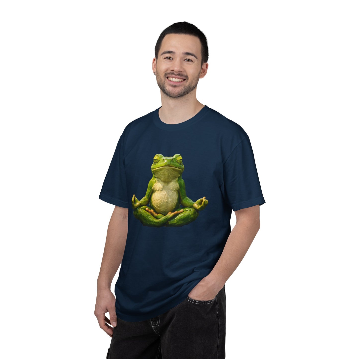 Meditating Frog T-shirt | Zen Yoga Frog Illustration, Relaxation Tee