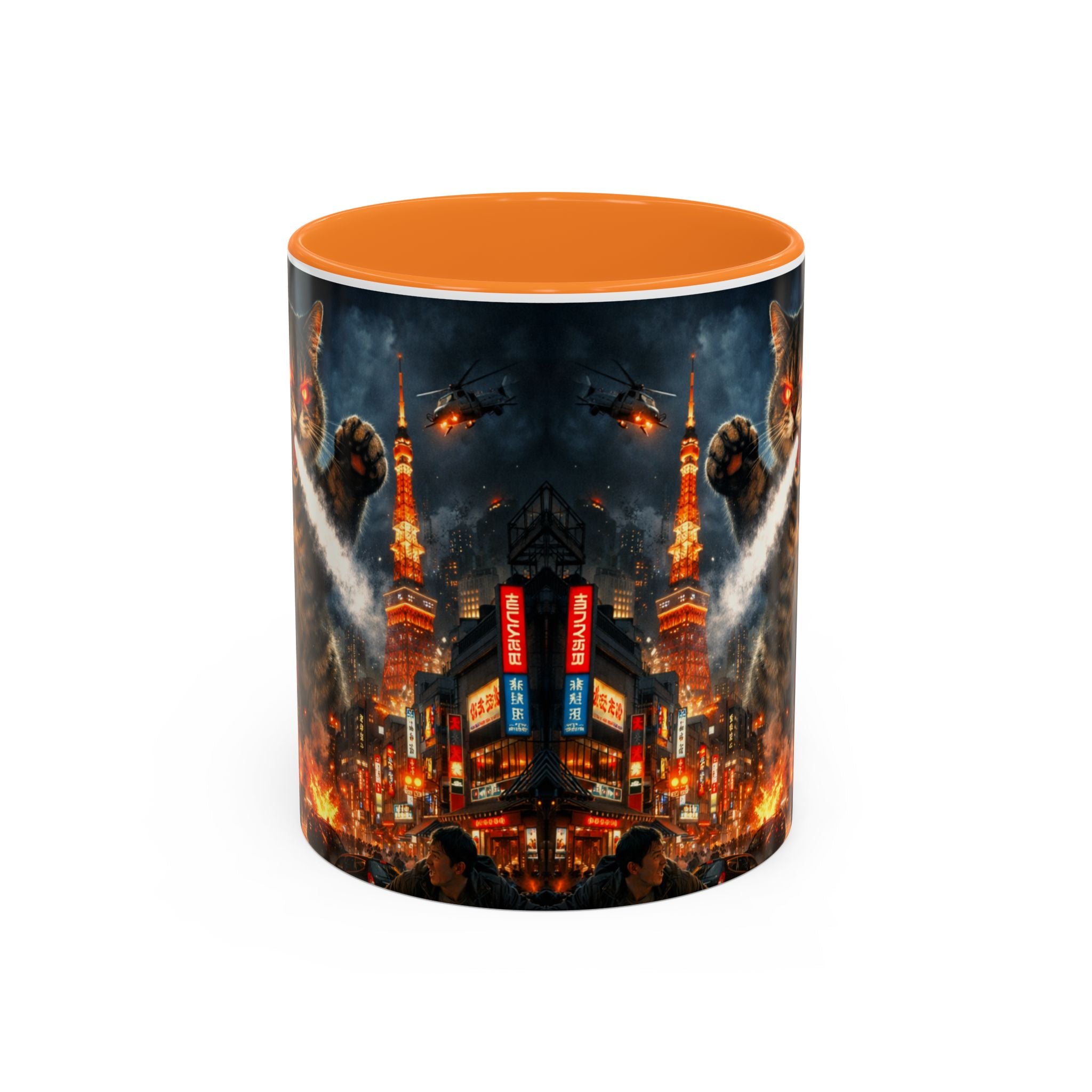 Catzilla Tokyo Cityscape Mug | Color Interior 11oz 15oz