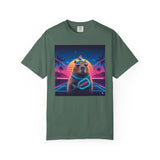 Retro Vaporwave Capybara with Sunglasses T-shirt | Neon Sunset Palm Trees