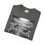 Pickleball Beagle Puppies T-shirt | Monochrome Dog Art