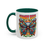 Groovy Mama Butterfly Mug | Retro Psychedelic Floral Design