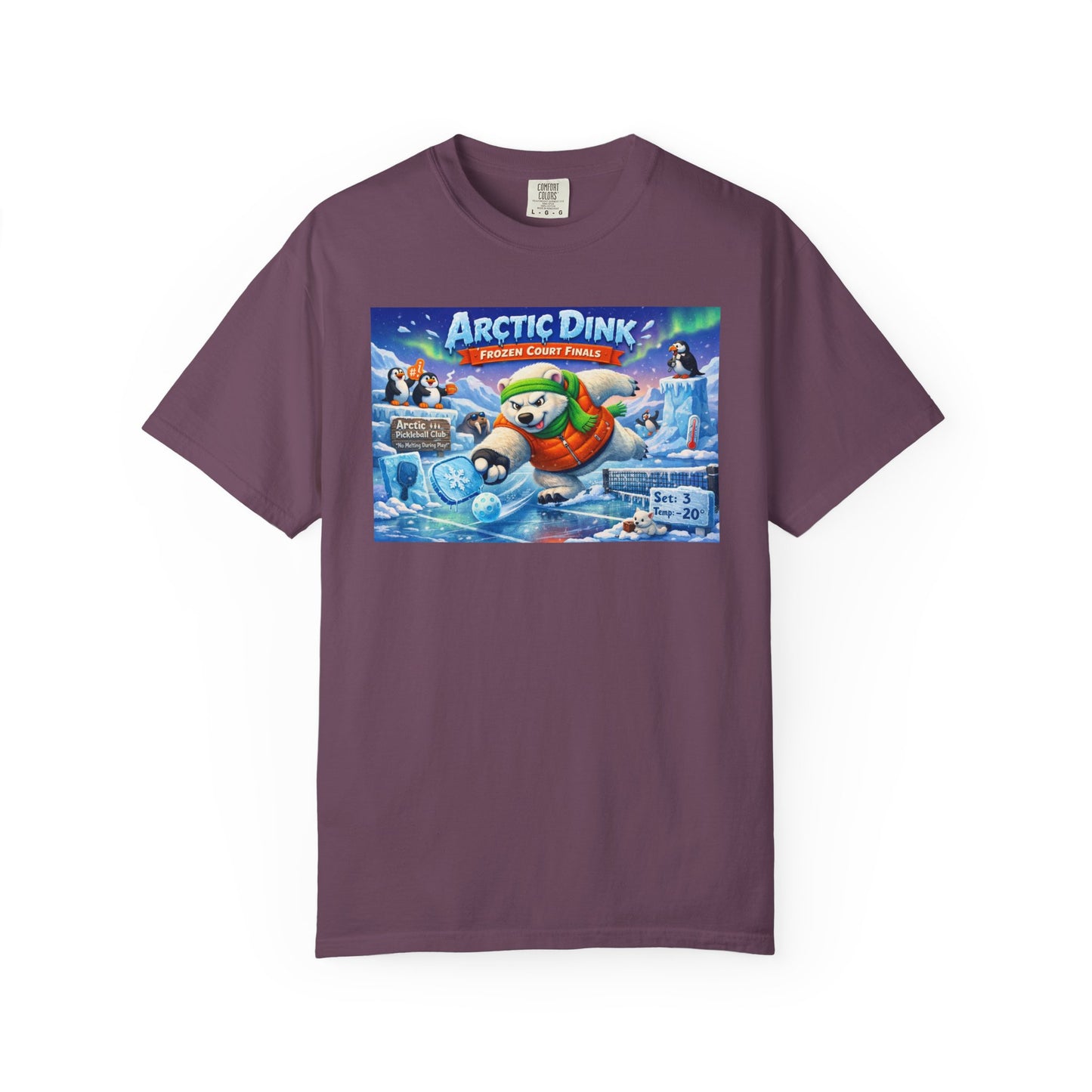 Arctic Dink Polar Bear Pickleball T-Shirt | Retro Game Art