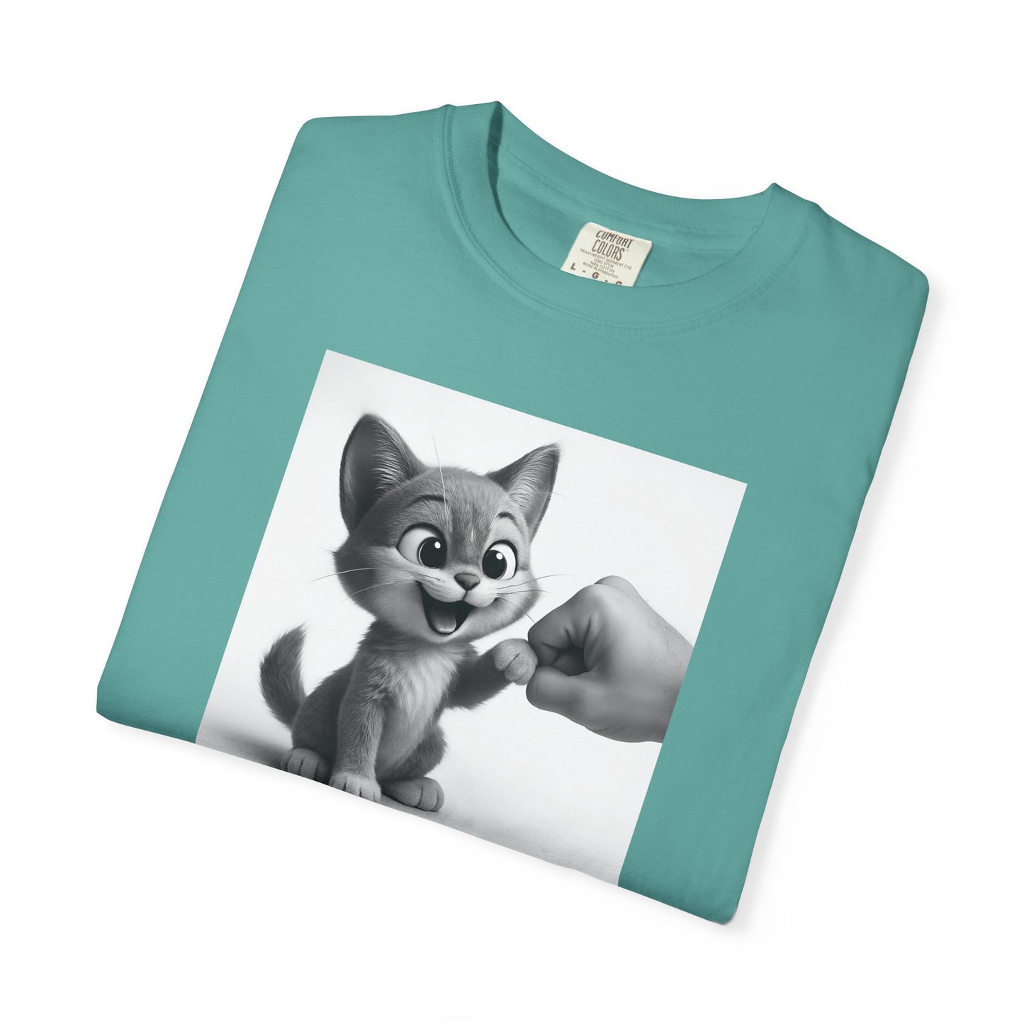 Kitten Fist Bump T-shirt | Cute Kitty Paw Bump Design