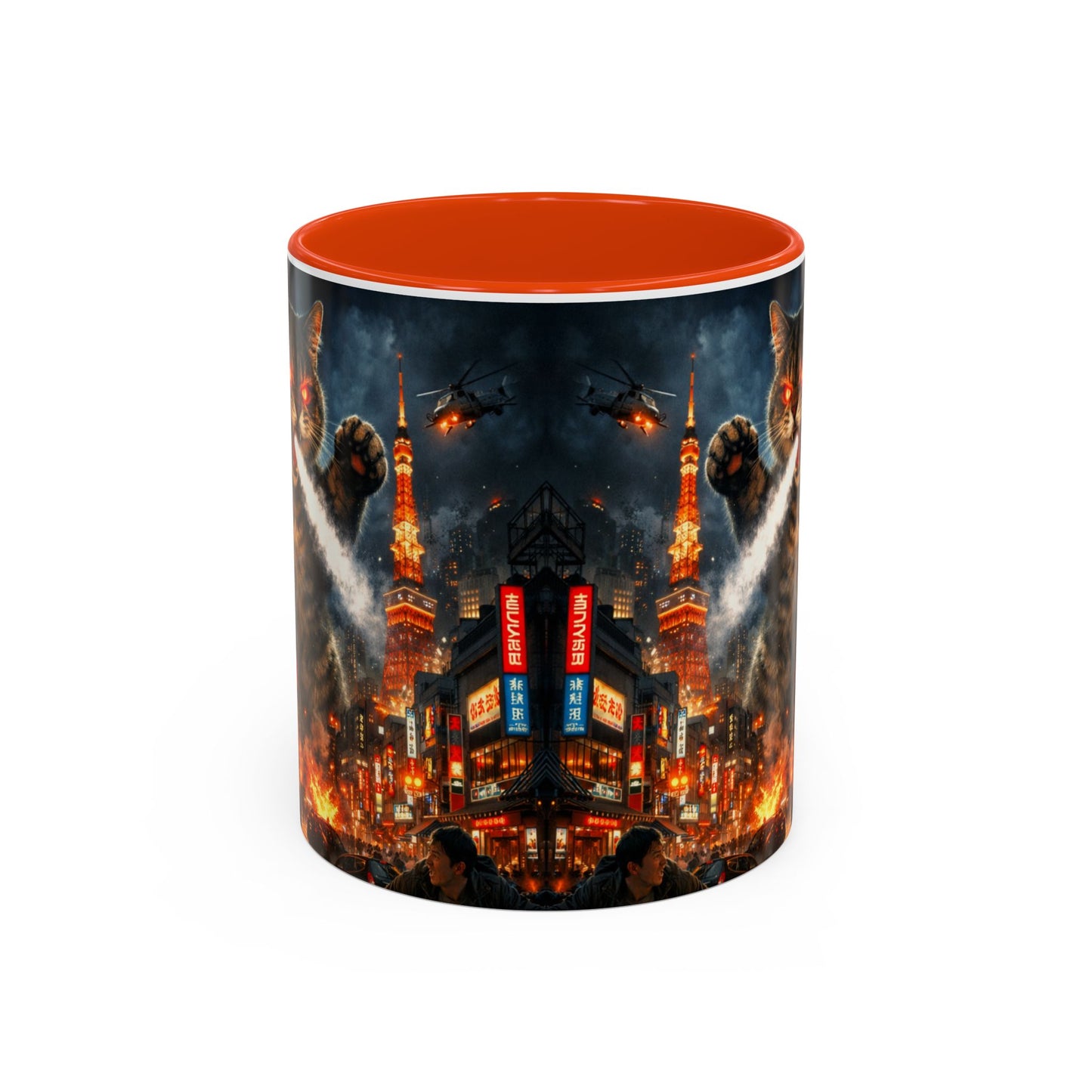 Catzilla Tokyo Cityscape Mug | Color Interior 11oz 15oz