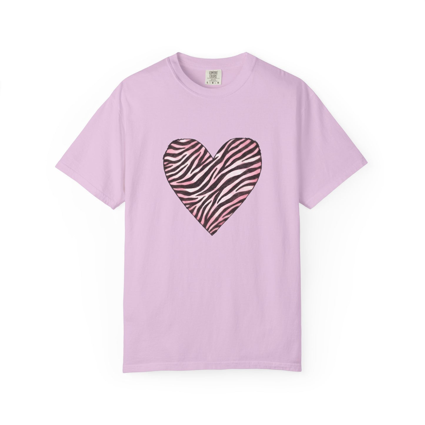 Pink Heart Zebra T-shirt | Romantic Zebra Heart Design