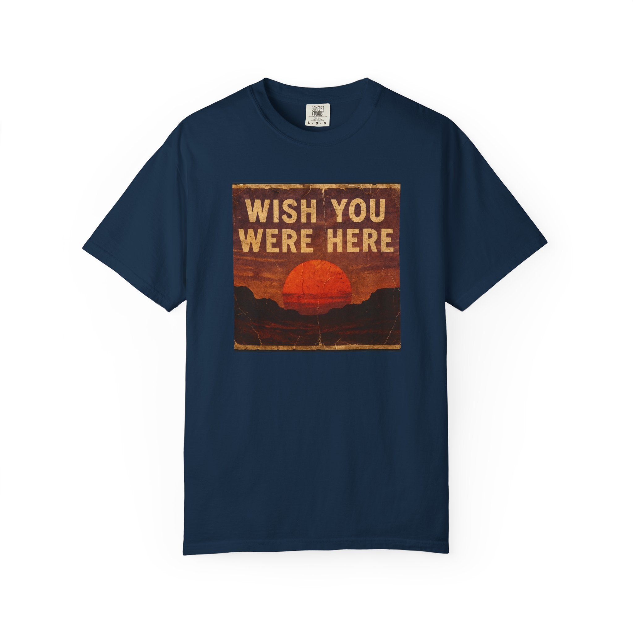 Wish You Were Here Sunset T-shirt | Vintage Sunset Graphic