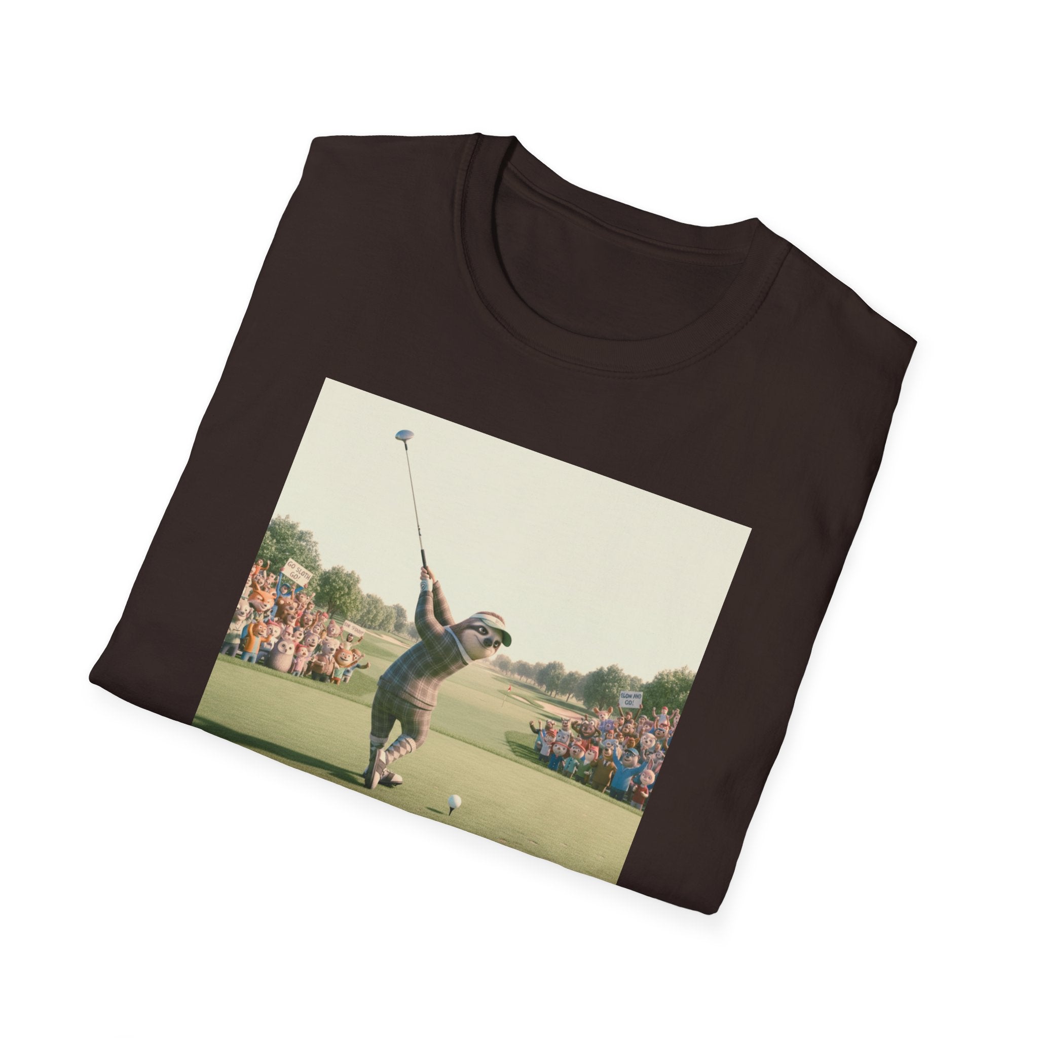 Sloth Golfer 3D Animation T-Shirt | Cinematic CGI Sporting Character