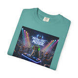 Melodic Mixer DJ Cat T-shirt | Neon Retro Music Party