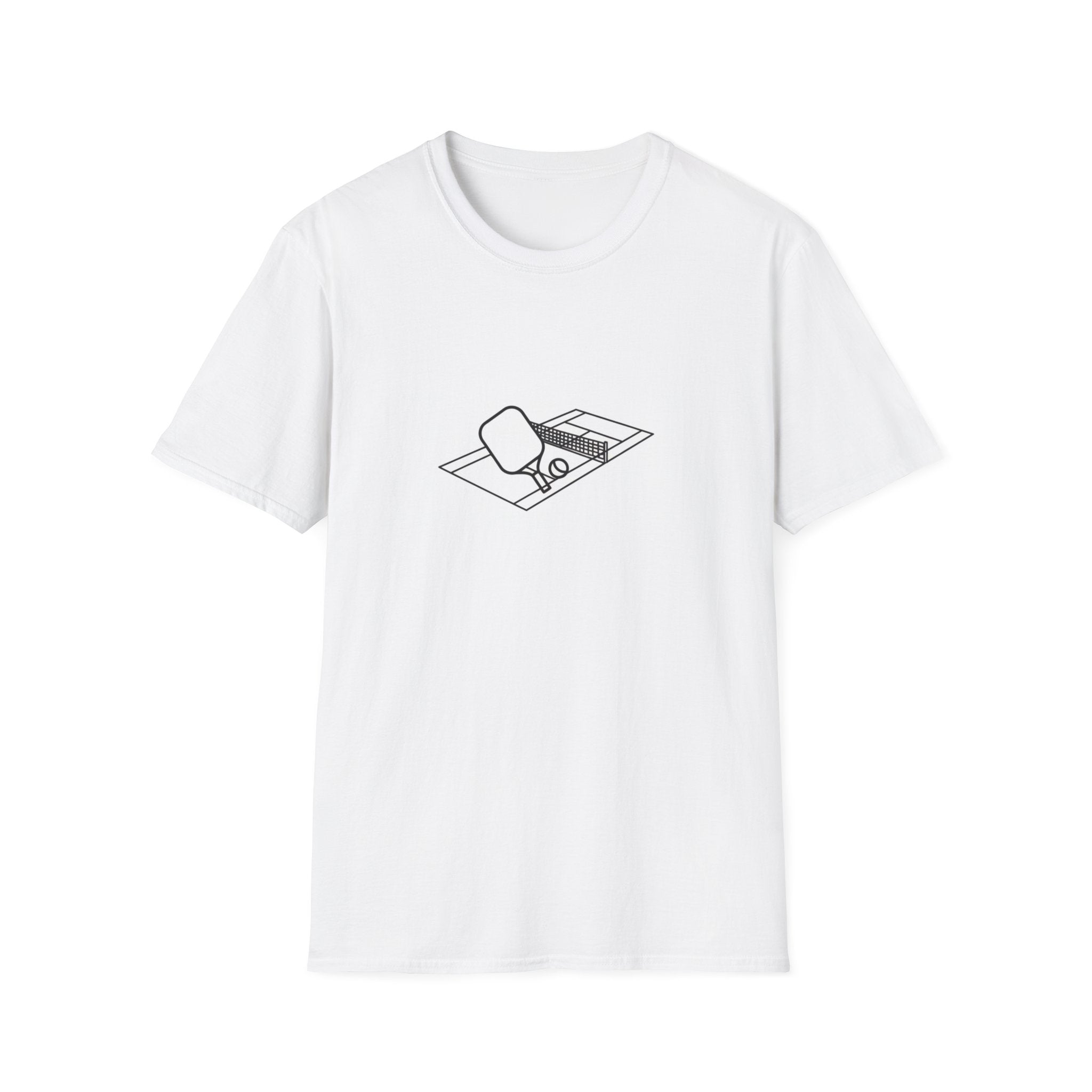Pickleball Court T-Shirt | Minimal Dental Line Art