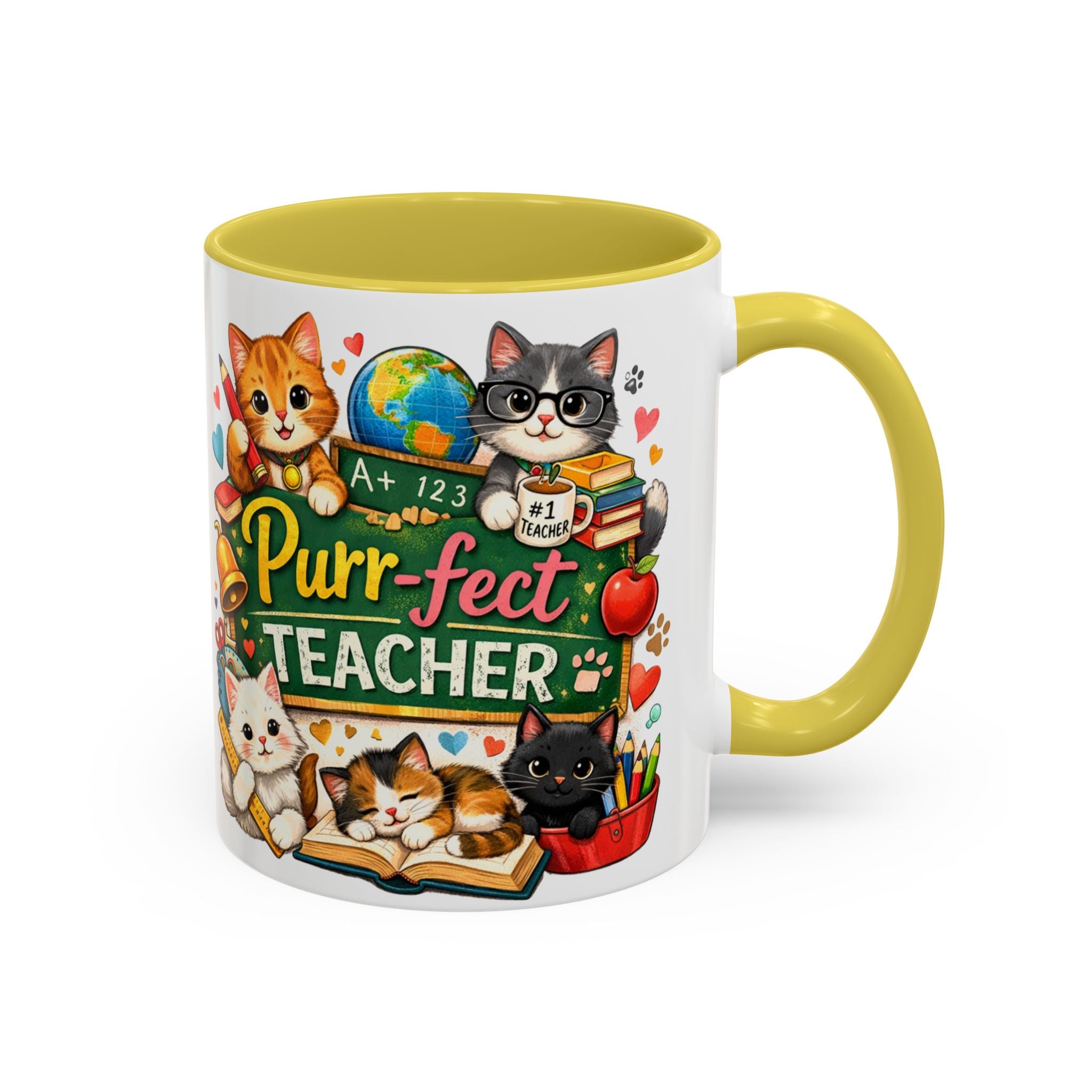 Purr-fect Teacher Mug | Cat Classroom Design, 11oz or 15oz