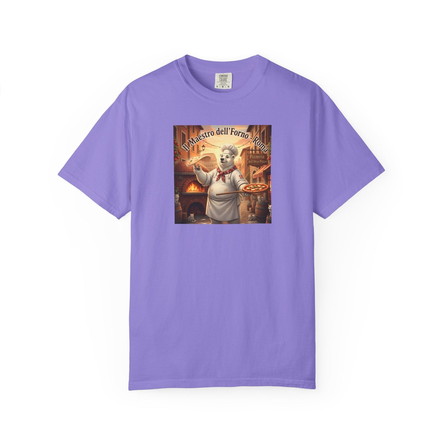 Polar Bear Italian Bakery Chef Pizza Maestro T-shirt | Vintage Pizzeria Illustration