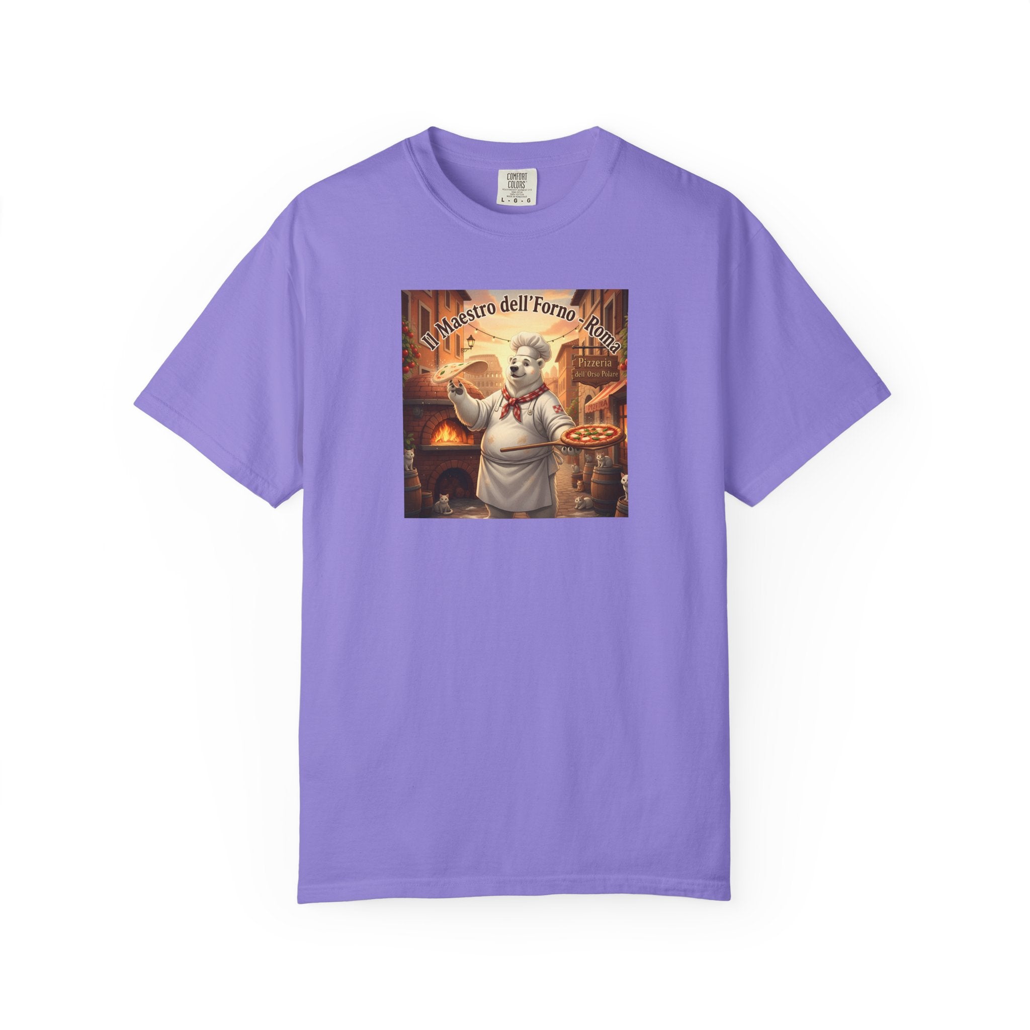 Polar Bear Italian Bakery Chef Pizza Maestro T-shirt | Vintage Pizzeria Illustration