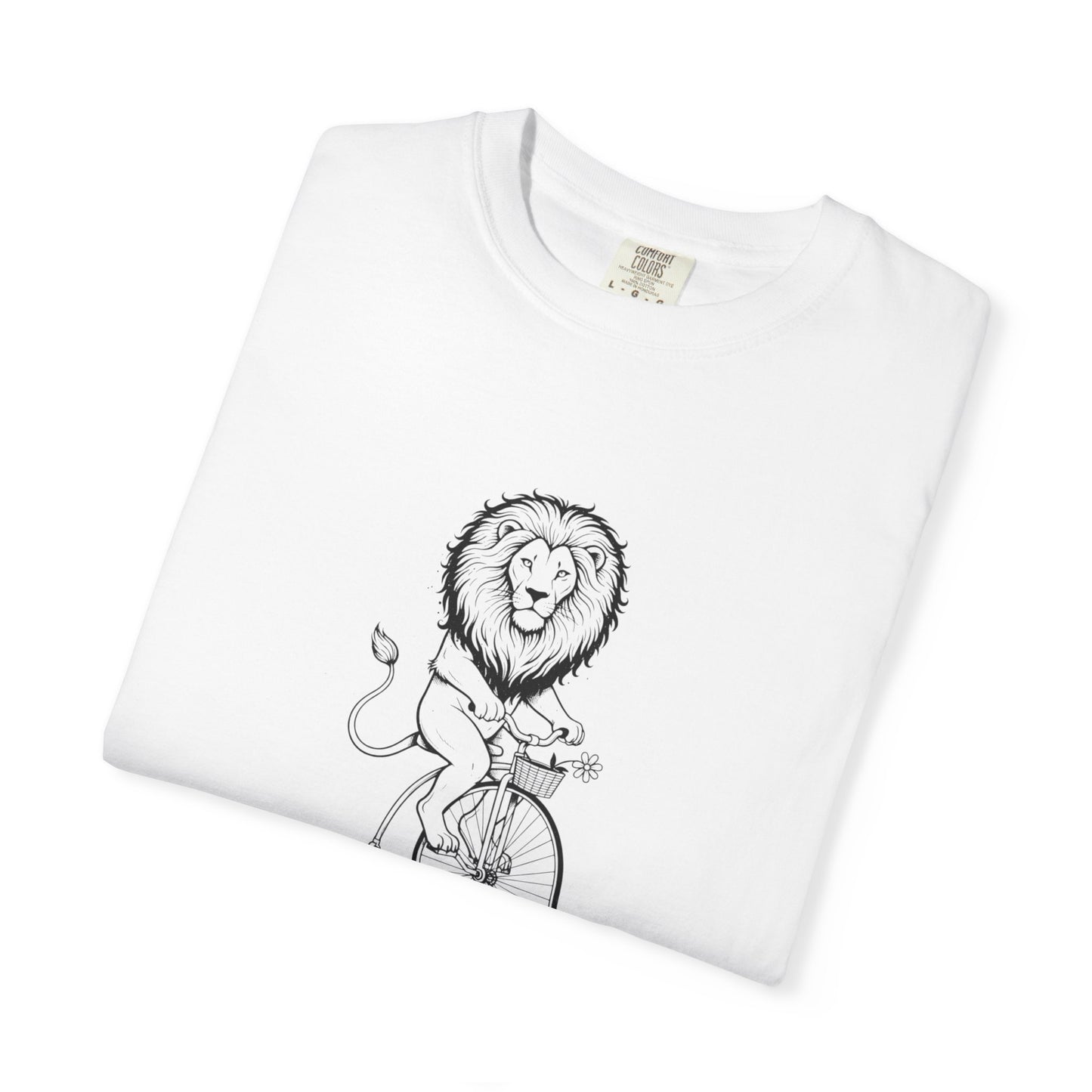 Lion Riding Vintage Penny-farthing Bike T-shirt
