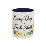 Every Day Is A Fresh Start mug | Floral sunflower coffee mug