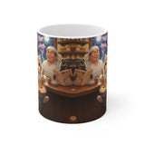 Cozy Cat Ramen Shop Mug | Cute Cat Eating Ramen Ceramic Mug