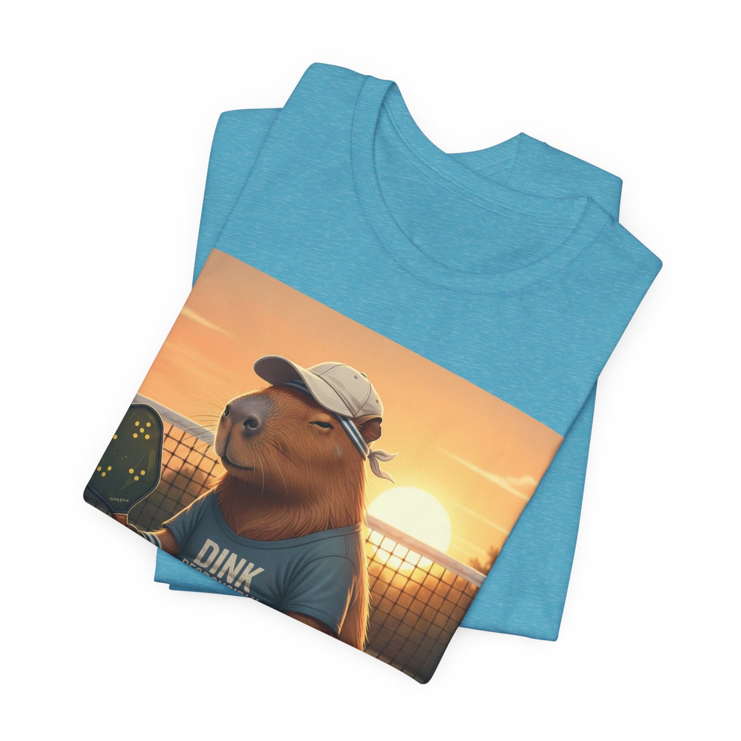 Dink Responsibly Pickleball Capybara Tee | Funny Animal Sports Art