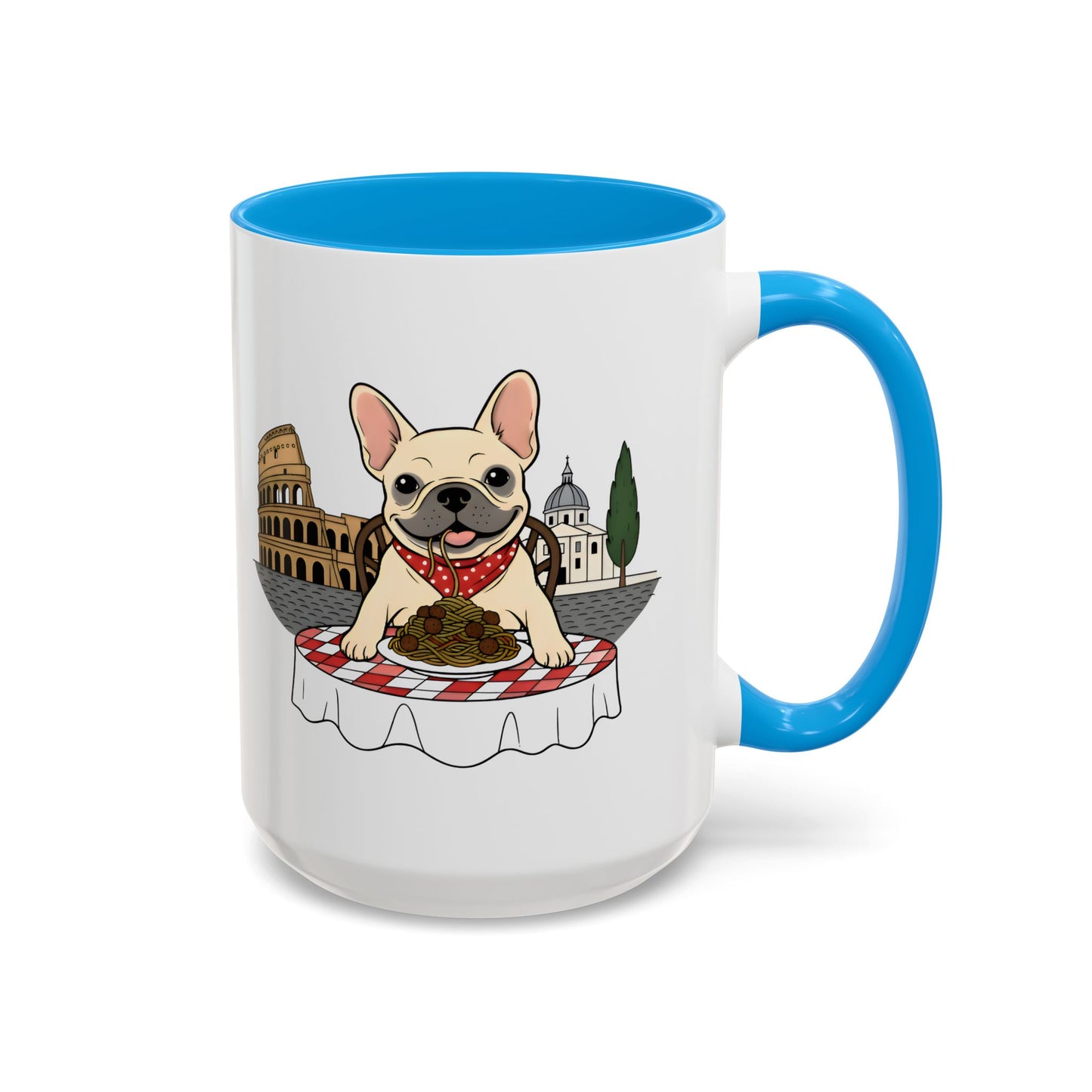 French Bulldog Pasta in Rome Mug | Ceramic Coffee Cup