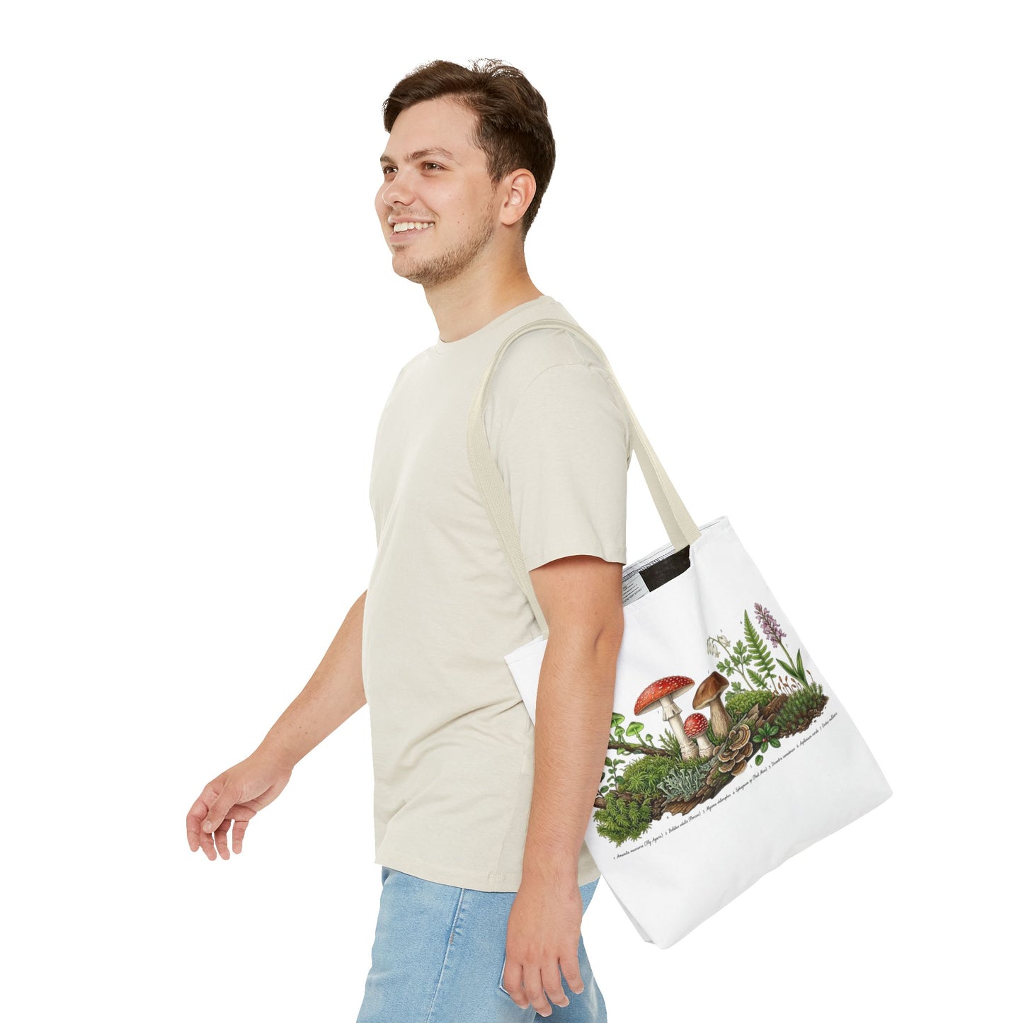 Vintage Mushroom Wildflower Specimen Study Tote Bag