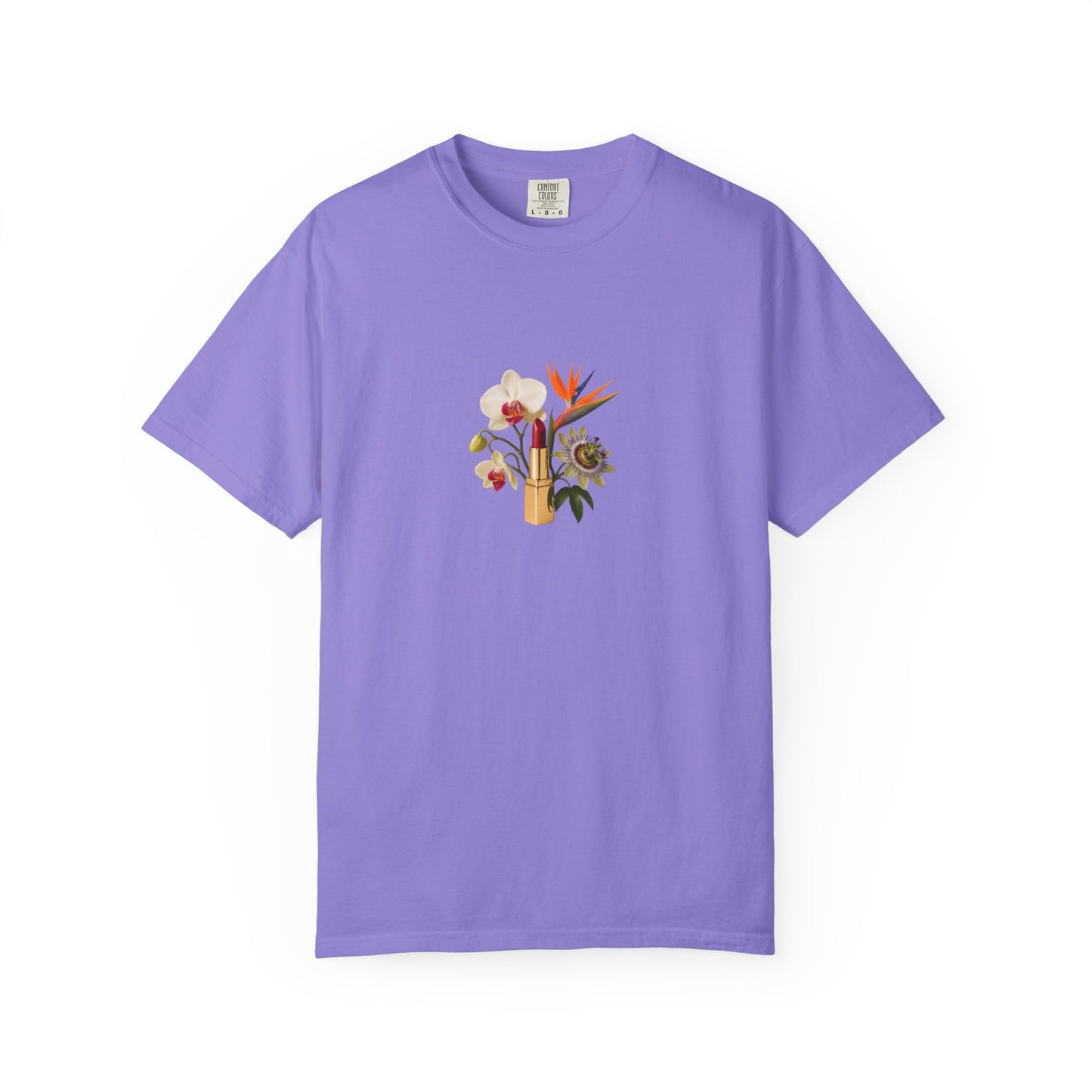 Tropical Floral Bouquet T-Shirt | Bird of Paradise, Orchid, Sunflower