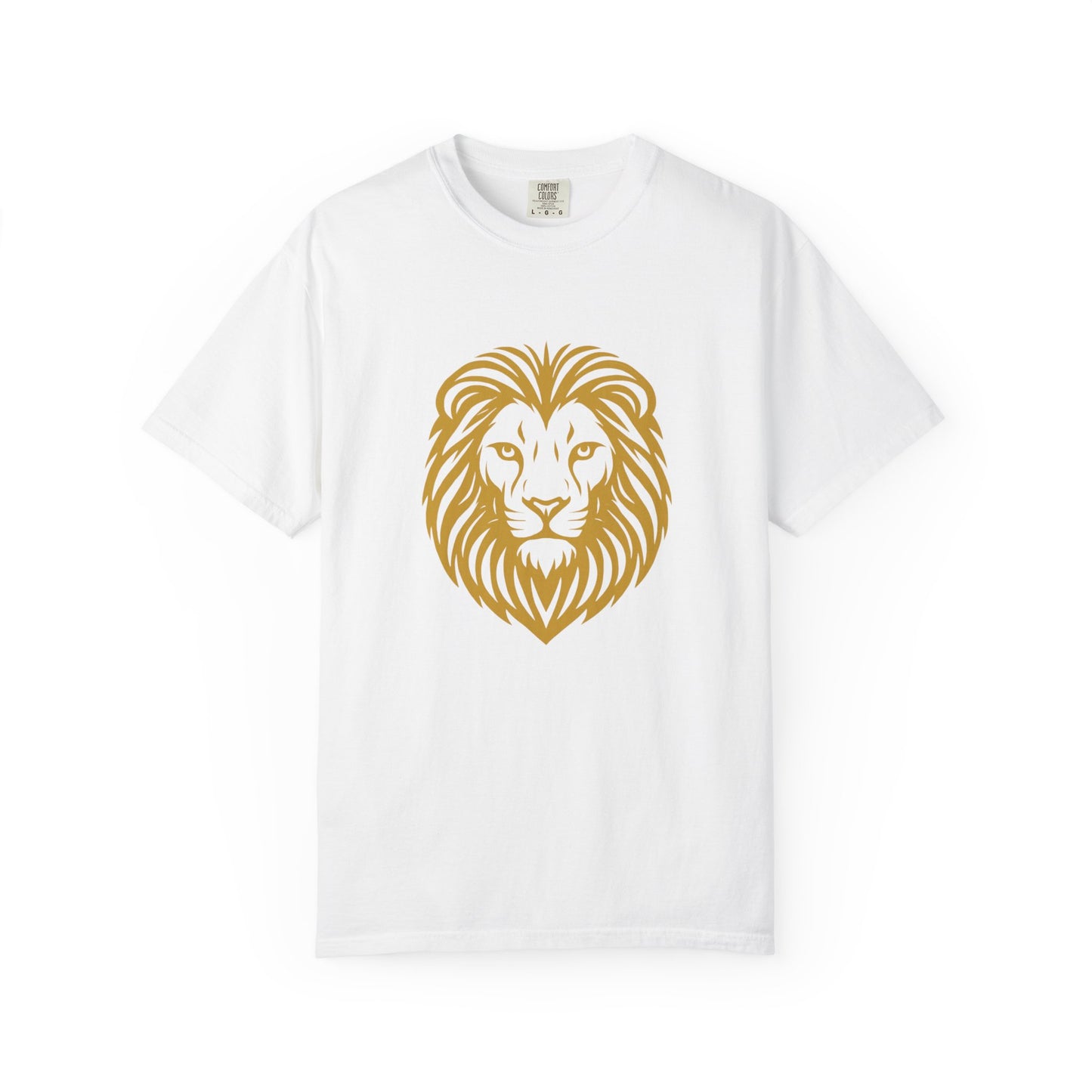 Golden Lion Head T-shirt | Minimal Animal Graphic Tee