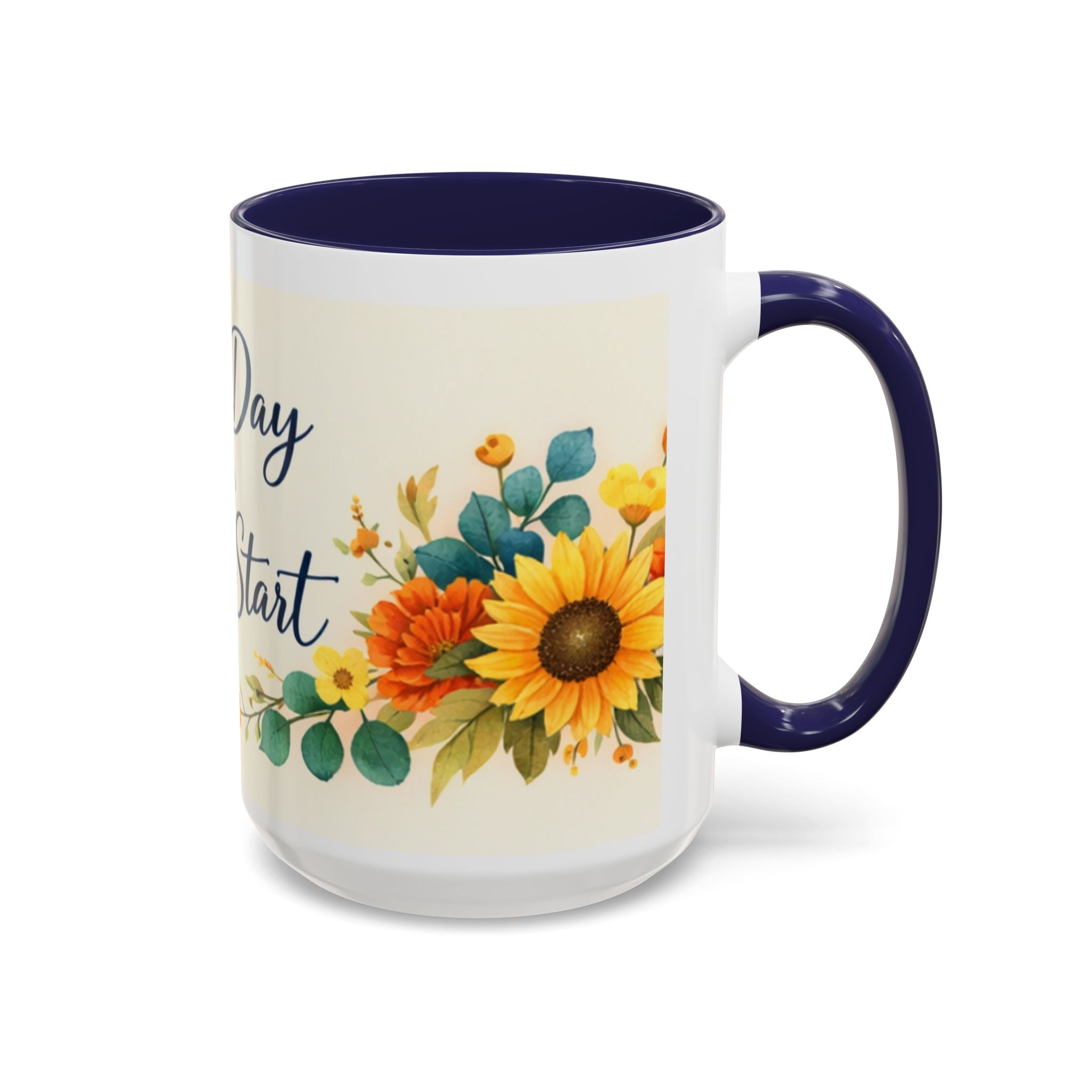 Every Day Is A Fresh Start mug | Floral sunflower coffee mug