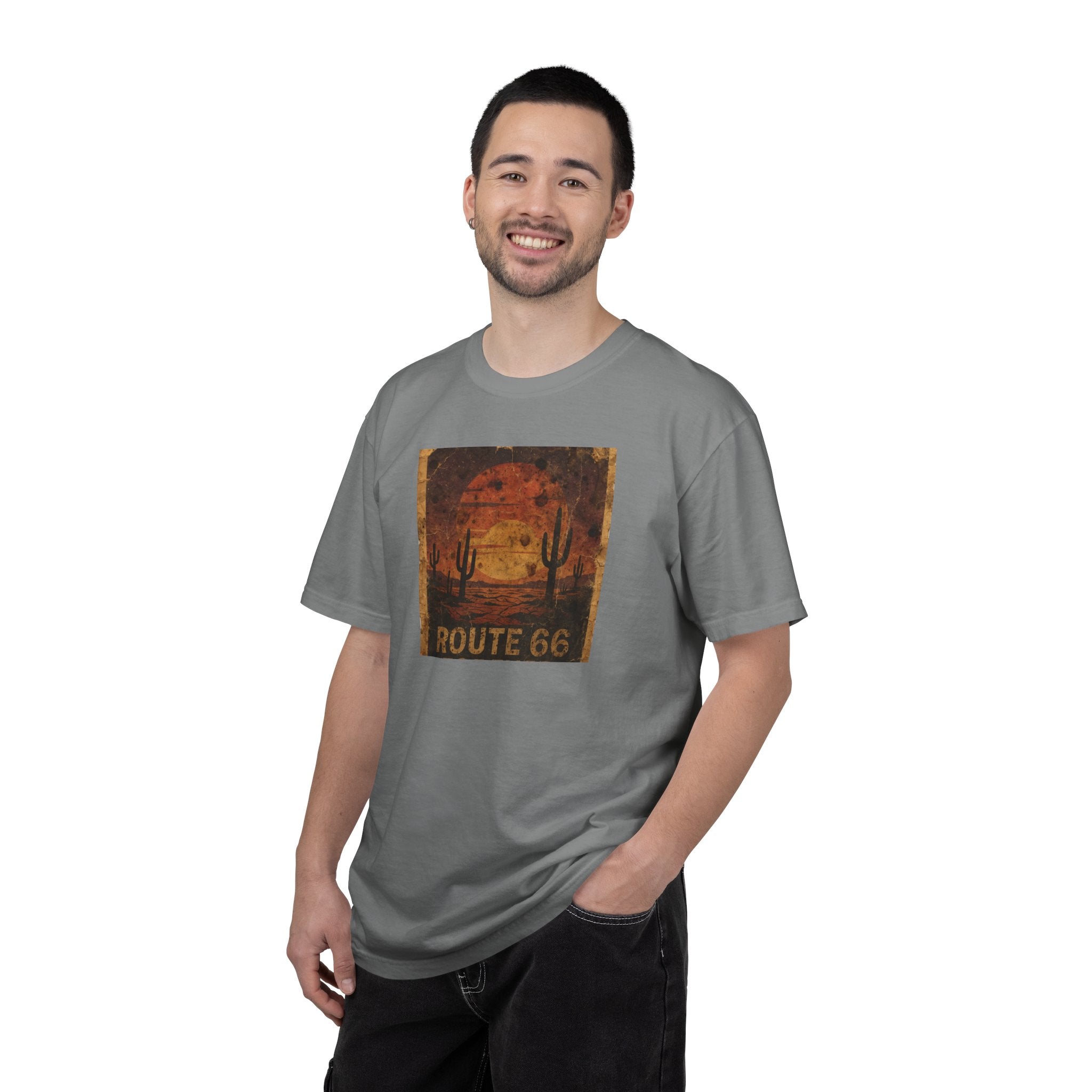 Route 66 Desert Sunset T-shirt | Vintage Road Trip Tee