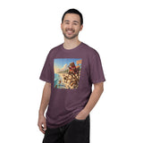 Lifeguard Capybara on Beach T-shirt | Surf Rescue Sunset Scene