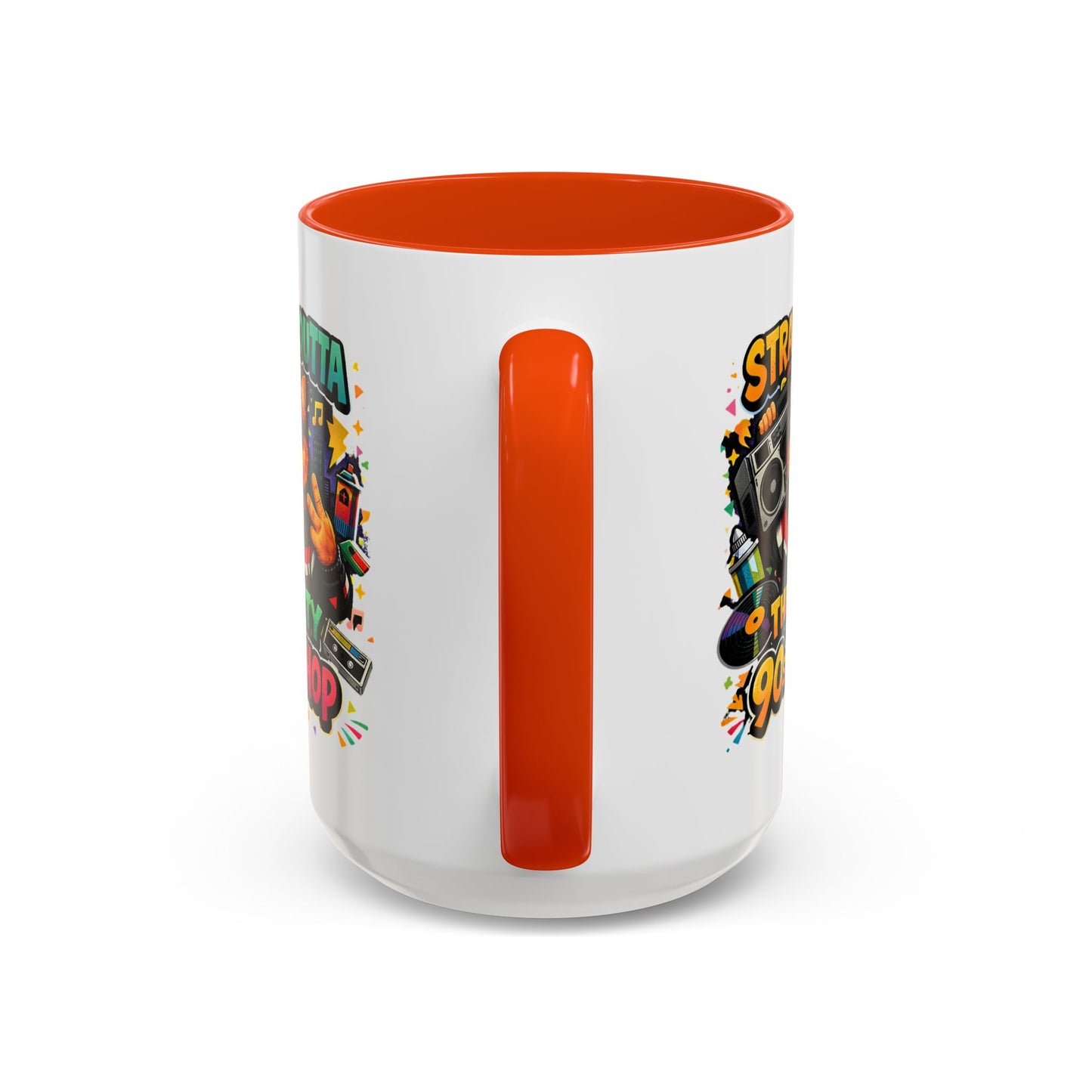 Straight Outta Meow The Kitty 90s Hip Hop Mug | Color Accent