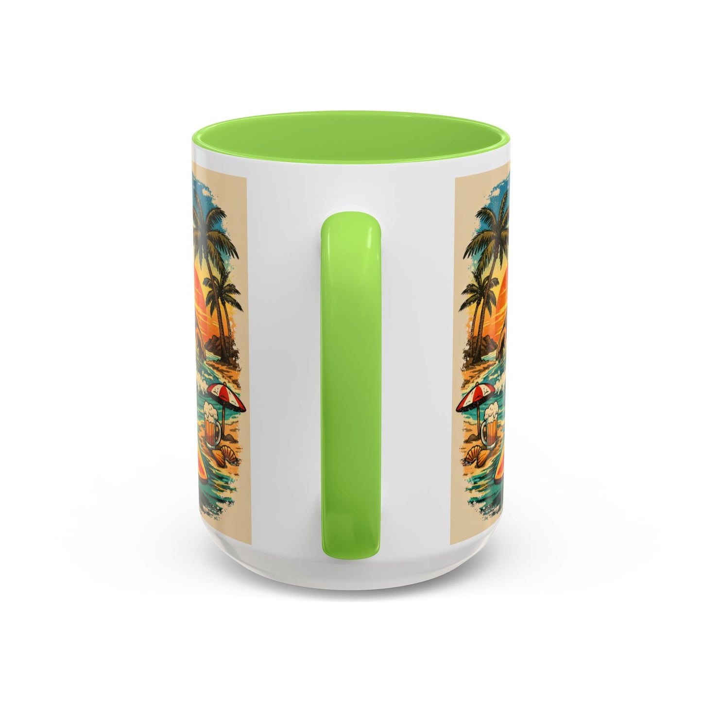 Surfing Bigfoot Mug | Retro Beach Sunset Bigfoot Wave Coffee Cup
