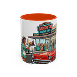 1950s Diner Scene Mug | Retro Car Hop Coffee Cup
