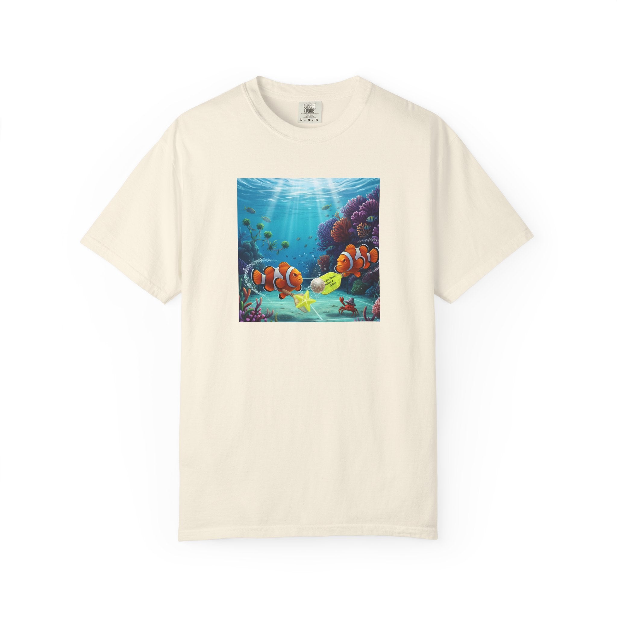 Clownfish Reef Scene T-shirt | Underwater Coral Ocean Illustration