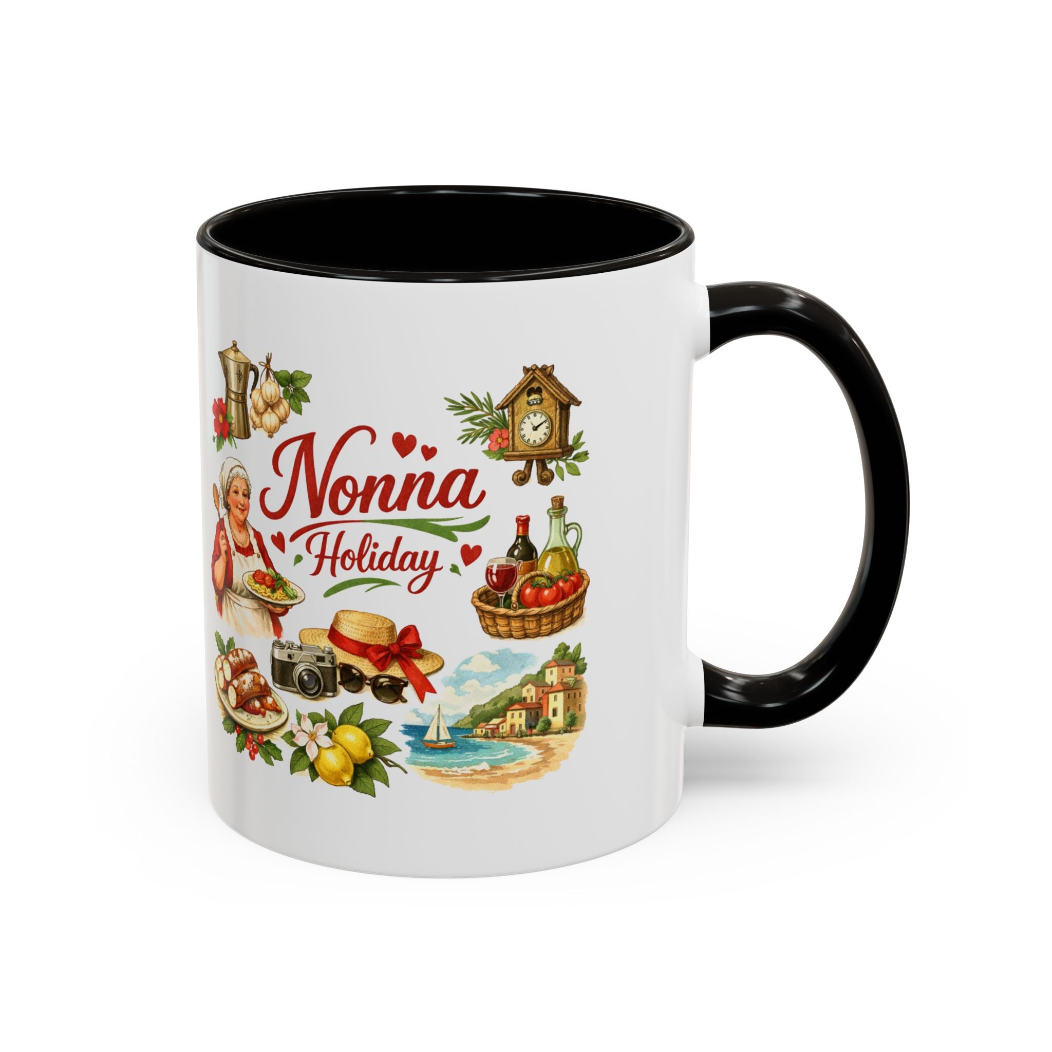 Nonna Holiday mug | Italian grandma kitchen design, vintage food icons