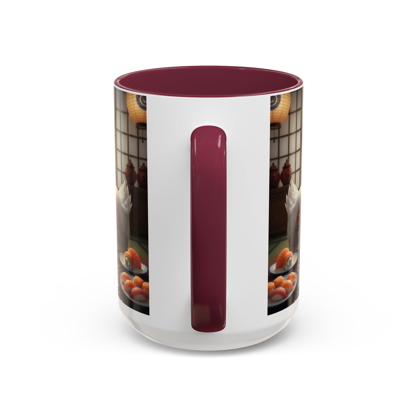 Goose with Sushi Mug | Japanese Tea Room Illustration