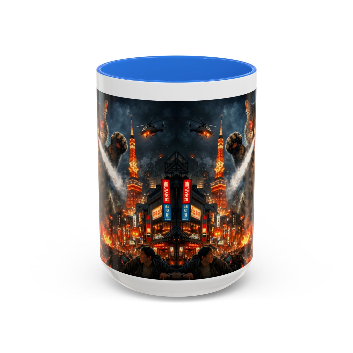 Catzilla Tokyo Cityscape Mug | Color Interior 11oz 15oz