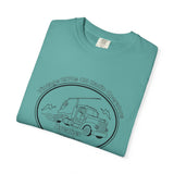 Vintage Semi Truck Line Art T-Shirt | Trucker Logo Tee