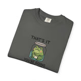 Glass Jar Frog Illustration T-shirt | Frog in Water Jar