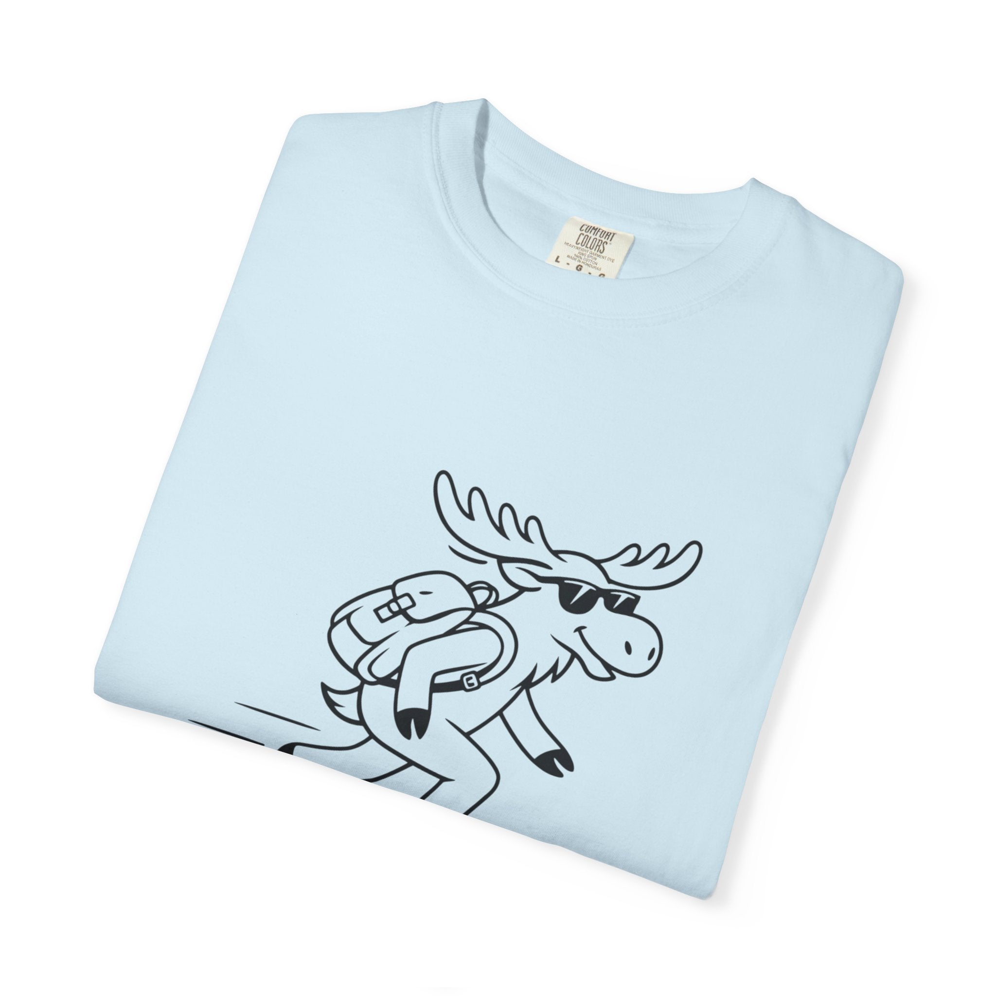 Skateboarding Moose T-shirt | Skateboard Cartoon Graphic Tee