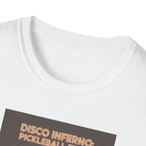 Disco Inferno Capybara Pickleball Fever T-Shirt | Retro 70s Dance Court Graphic