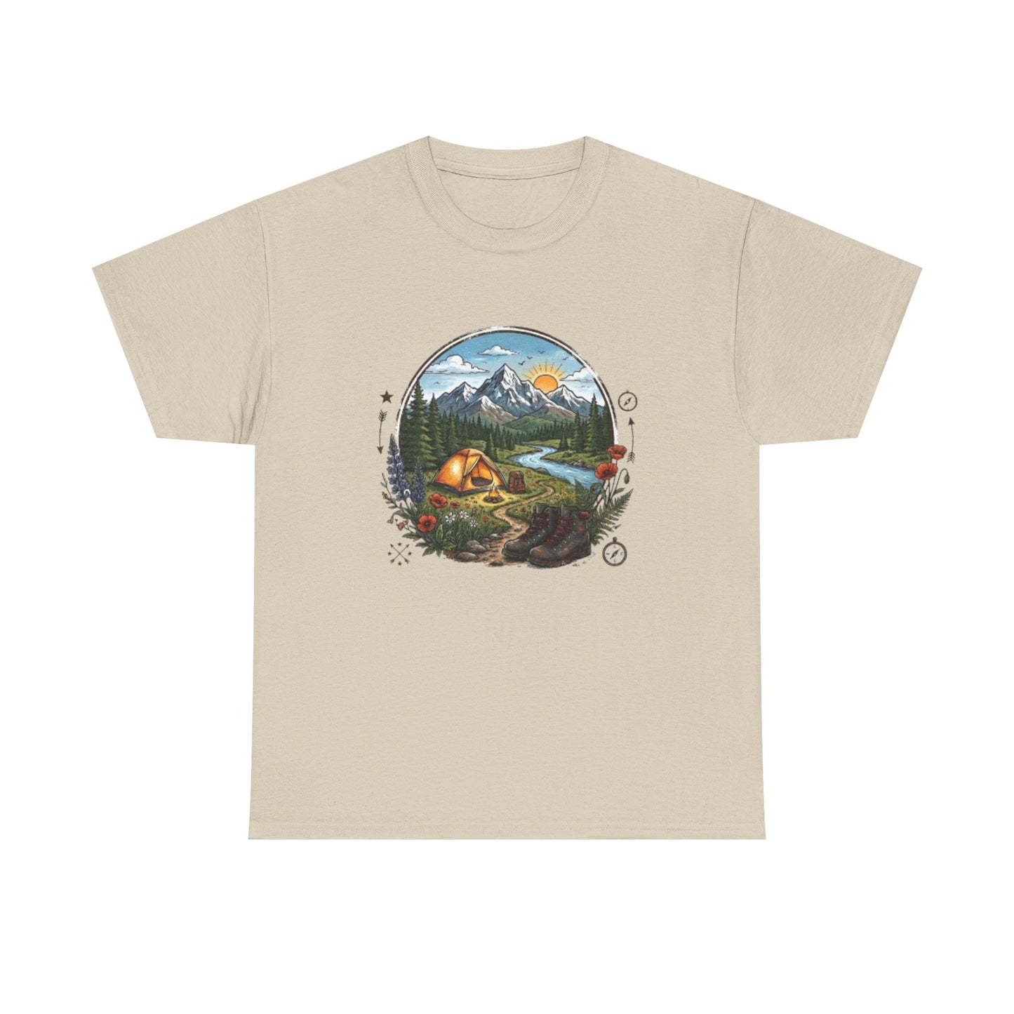 Mountain Camping Adventure T-Shirt | Outdoor Nature Hiking Tee | Wilderness Tent Graphic Shirt | Gift for Hiker Camper |