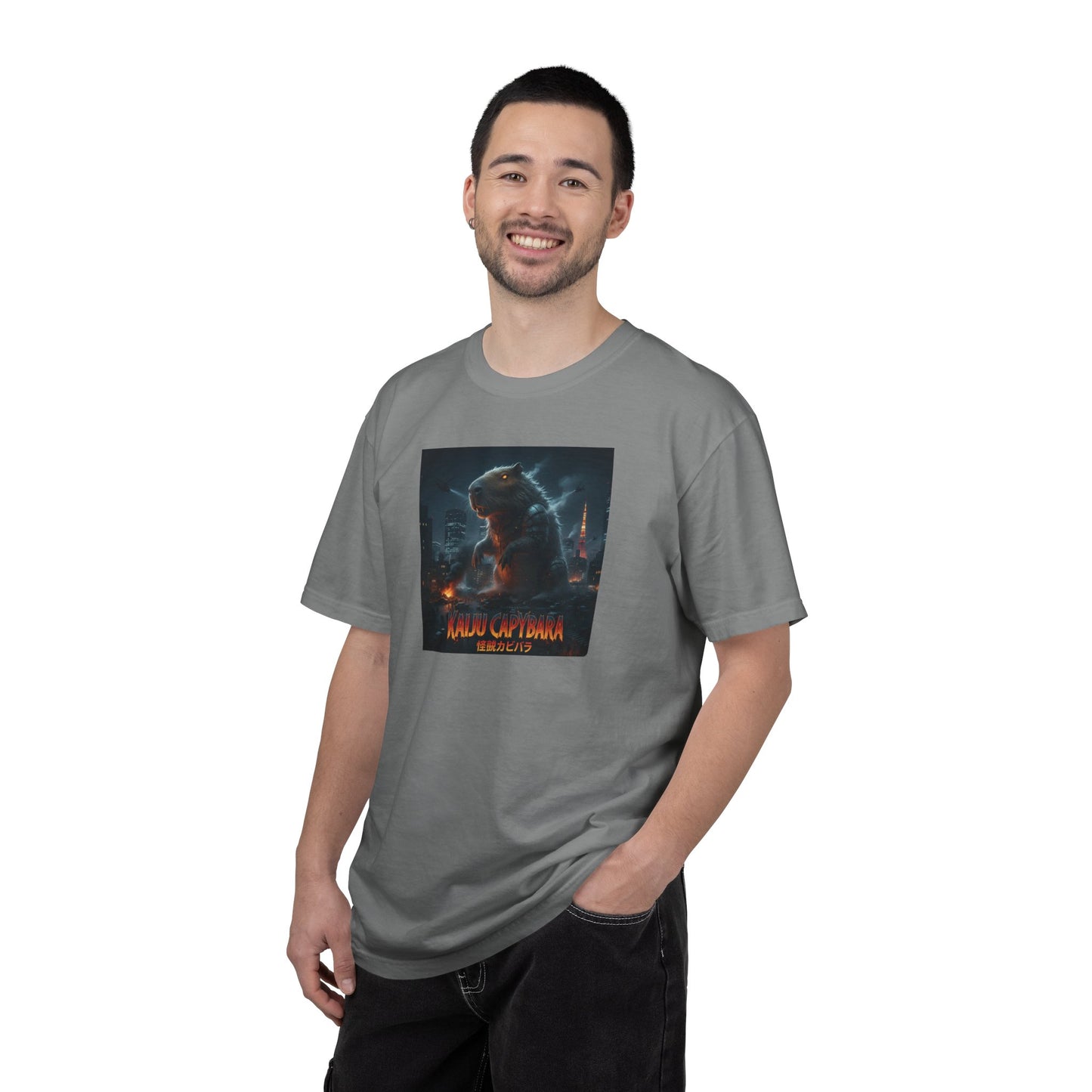 Kaiju Capybara T-shirt | Giant Monster Rodent Graphic Tee