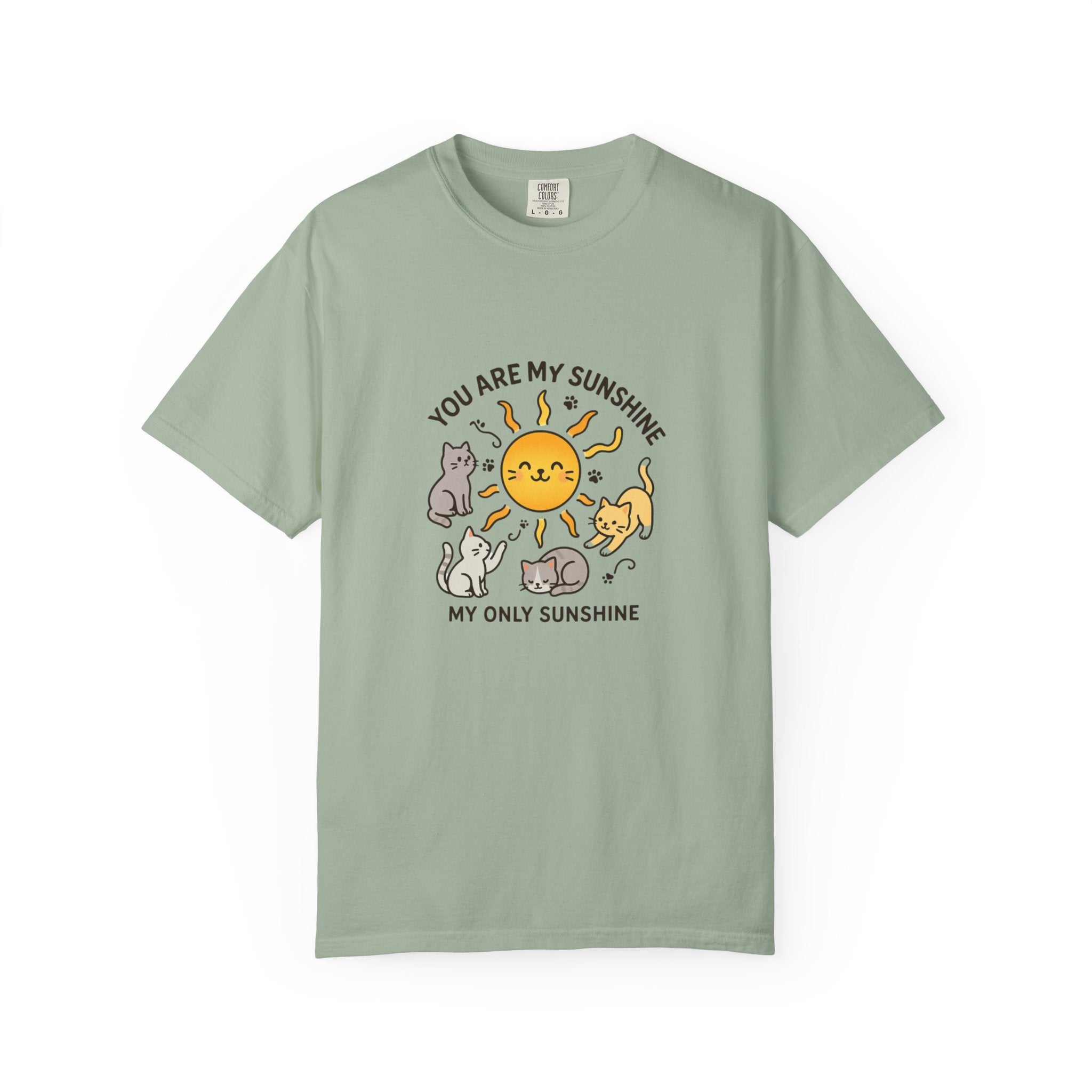 You Are My Sunshine Cat Illustration T-shirt | Cute Sun and Kittens