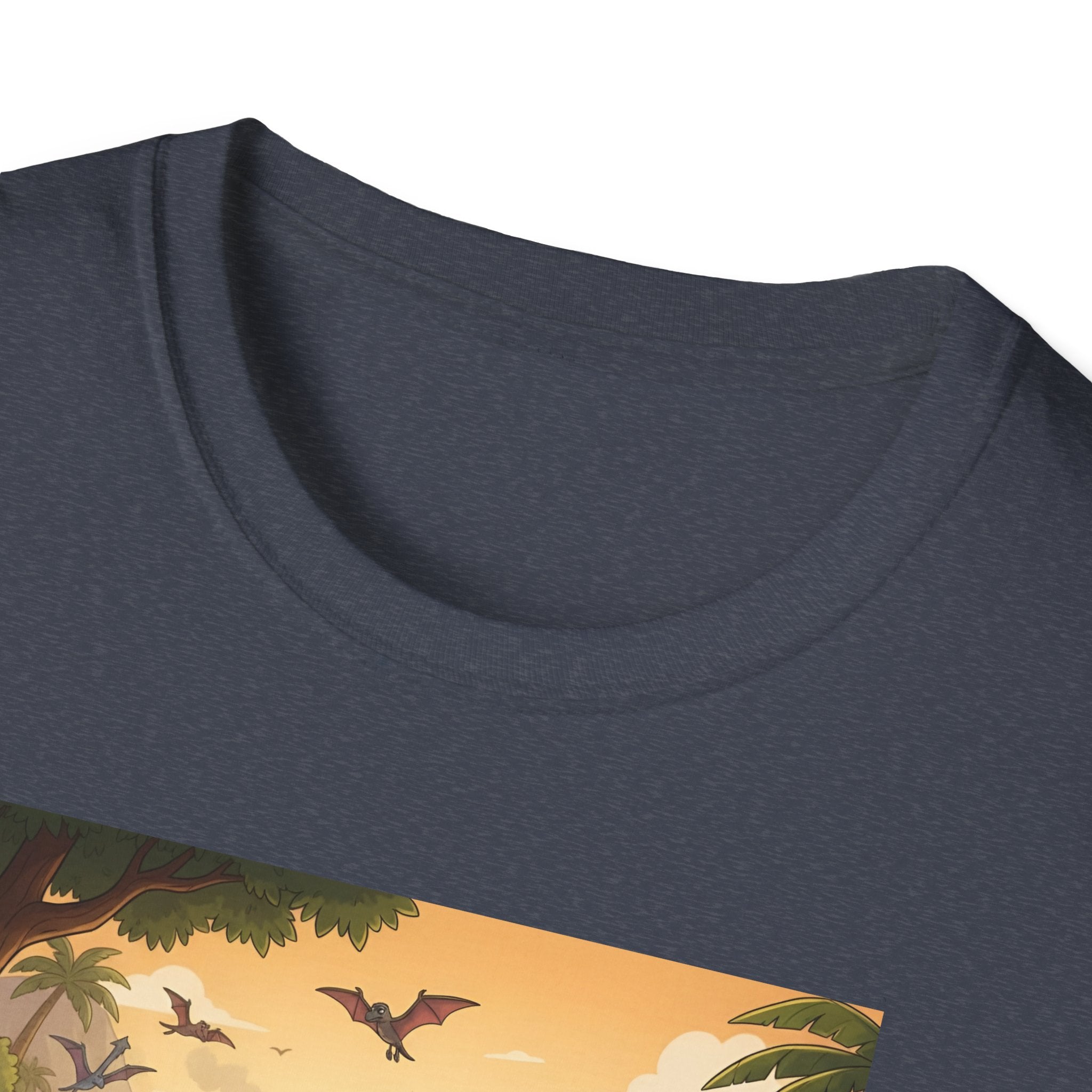 Jurassic Pickleball Club | Retro Tropical Dino Illustration T-Shirt