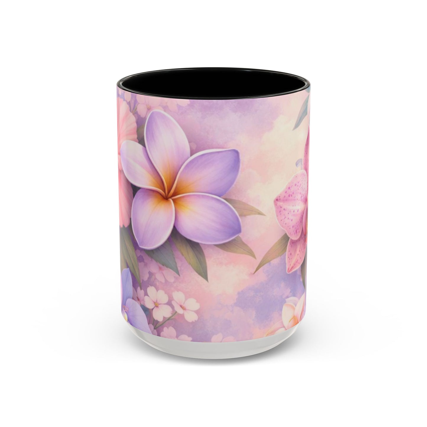 Tropical Orchid Floral Mug | Accent Coffee Mug 11oz 15oz