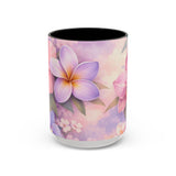 Tropical Orchid Floral Mug | Accent Coffee Mug 11oz 15oz