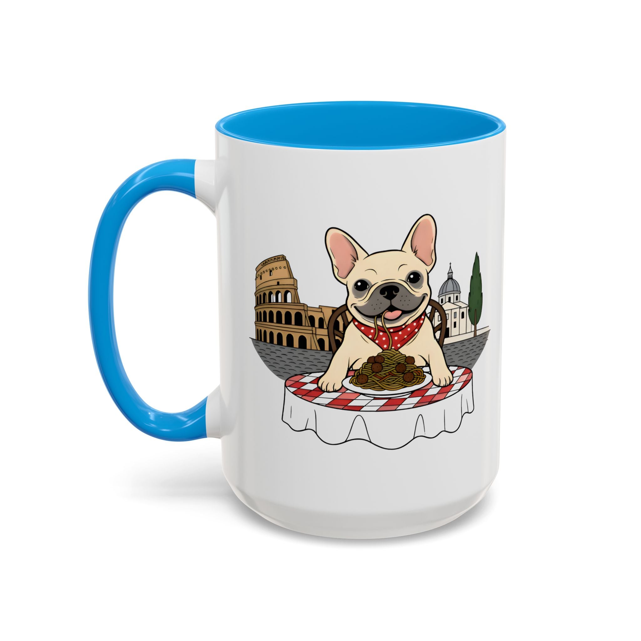 French Bulldog Pasta in Rome Mug | Ceramic Coffee Cup