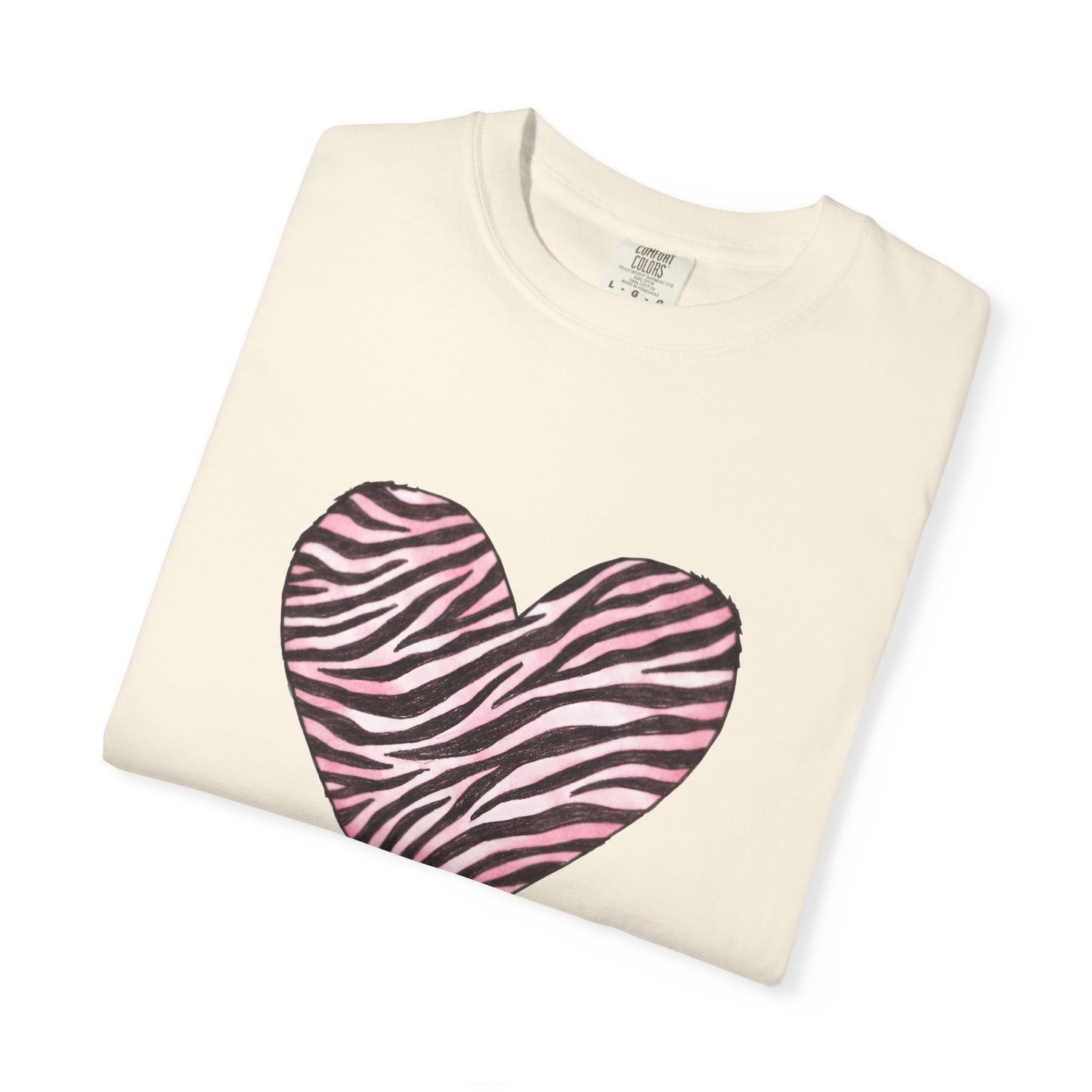 Pink Heart Zebra T-shirt | Romantic Zebra Heart Design