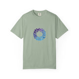 Blue Purple Butterfly Wreath T-shirt | Floral Circle Tee