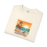 Capybara Patrol Sunset Surfing Capybara T-Shirt | Retro Beach Vibes